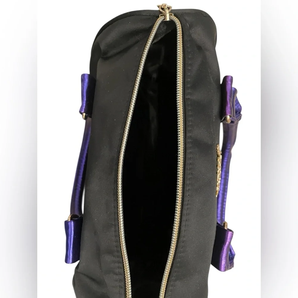 Victoria's Secret Black Satchel with Purple Accents - Picture 12 of 13